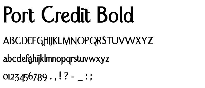 Port Credit Bold font